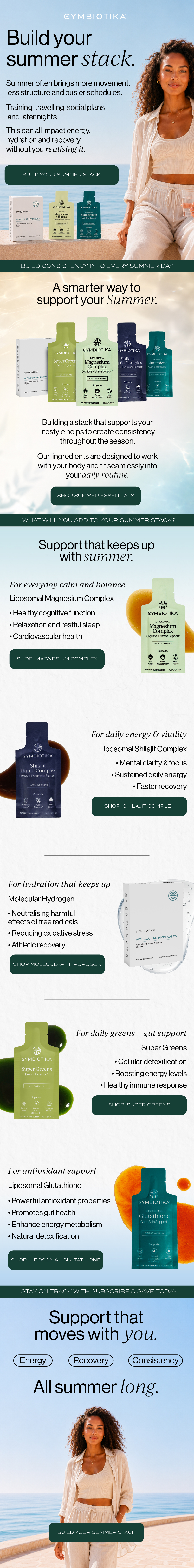 Complete Cymbiotika Summer Stack email campaign